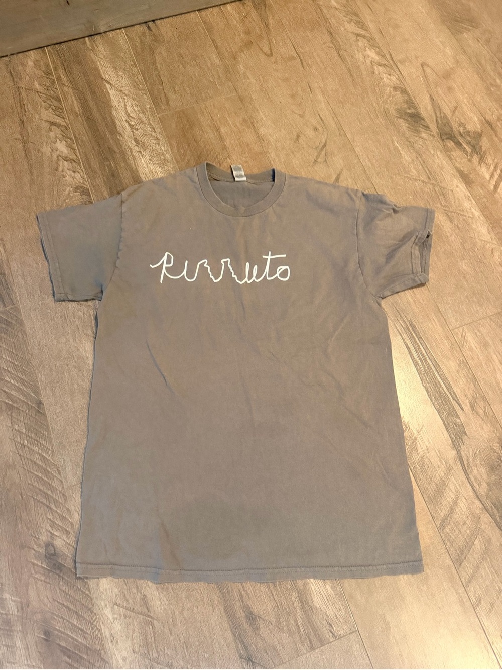 Men's Tan Short Sleeve Graphic Tee - Casual Crewneck